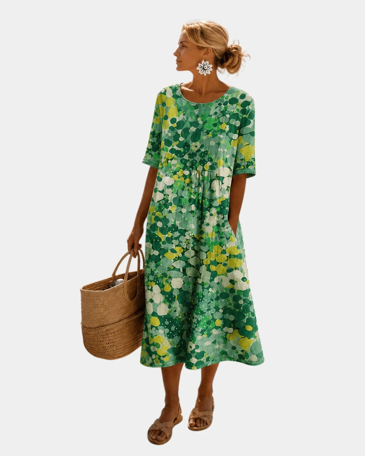 Liséa | Blomstret midikjole