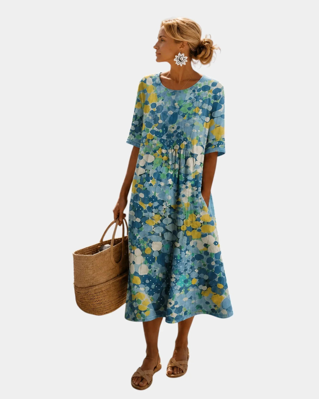 Liséa | Blomstret midikjole