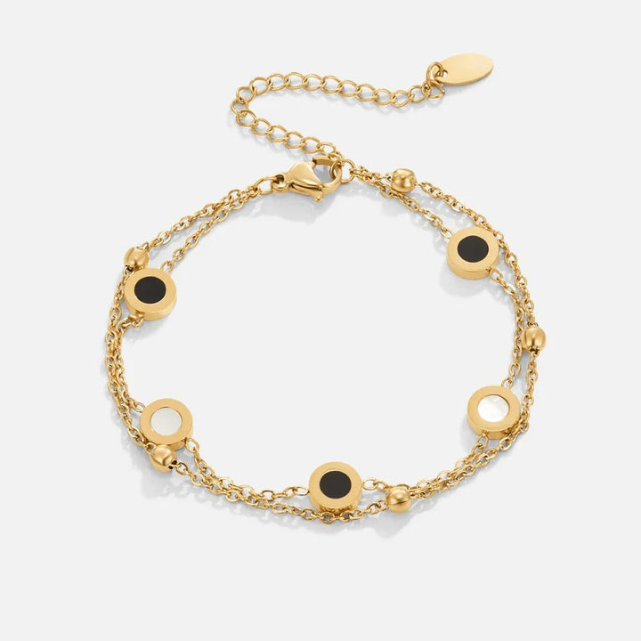 Victoire | Armbånd i onyx og hvid sten